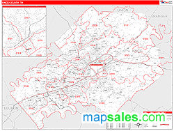 Knox County, TN Wall Map