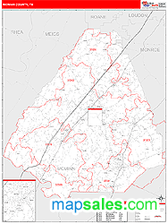 McMinn County, TN Zip Code Wall Map