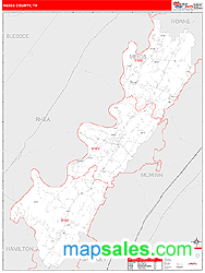 Meigs County, TN Zip Code Wall Map