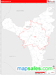 Moore County, TN Zip Code Wall Map