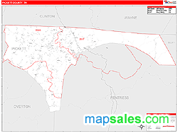 Pickett County, TN Zip Code Wall Map