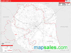 Warren County, TN Zip Code Wall Map