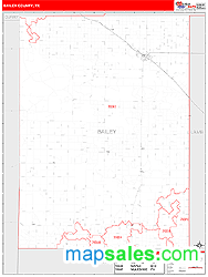 Bailey County, TX Zip Code Wall Map