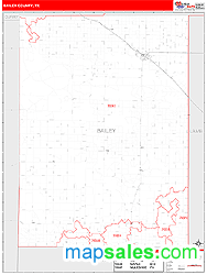 Bailey County, TX Wall Map