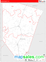 Blanco County, TX Wall Map