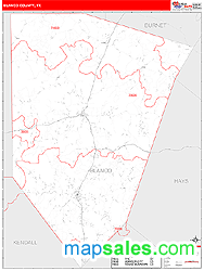 Blanco County, TX Zip Code Wall Map