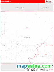 Briscoe County, TX Zip Code Wall Map