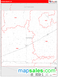 Carson County, TX Zip Code Wall Map