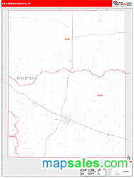 Childress County, TX Zip Code Wall Map