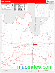 Cooke County, TX Wall Map