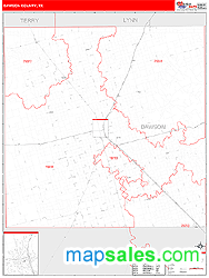 Dawson County, TX Zip Code Wall Map
