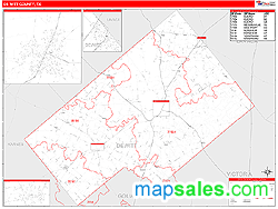 DeWitt County, TX Zip Code Wall Map