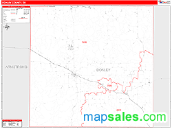 Donley County, TX Zip Code Wall Map