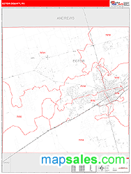 Ector County, TX Wall Map