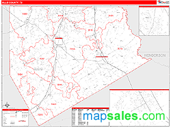 Ellis County, TX Zip Code Wall Map