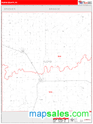 Floyd County, TX Zip Code Wall Map