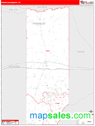 Franklin County, TX Zip Code Wall Map