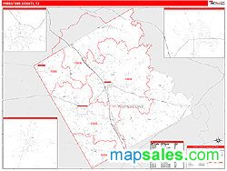 Freestone County, TX Zip Code Wall Map