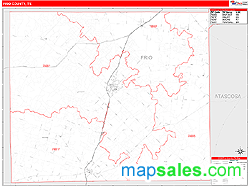 Frio County, TX Zip Code Wall Map