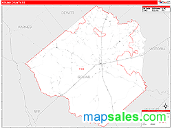 Goliad County, TX Zip Code Wall Map