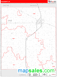 Hale County, TX Zip Code Wall Map
