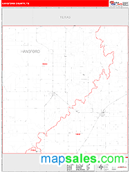 Hansford County, TX Zip Code Wall Map