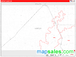 Hartley County, TX Zip Code Wall Map