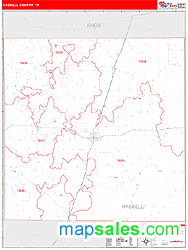 Haskell County, TX Zip Code Wall Map