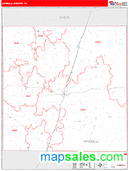 Haskell County, TX Wall Map