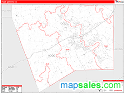 Hood County, TX Wall Map