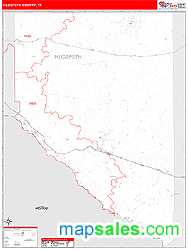 Hudspeth County, TX Zip Code Wall Map