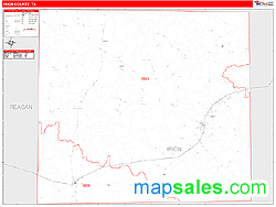 Irion County, TX Zip Code Wall Map