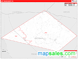 Jeff Davis County, TX Wall Map