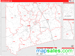 Johnson County, TX Wall Map