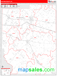 Kaufman County, TX Wall Map