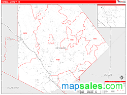 Kendall County, TX Wall Map