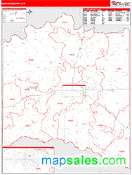 Lamar County, TX Zip Code Wall Map