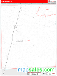 La Salle County, TX Zip Code Wall Map