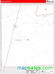 La Salle County, TX Wall Map