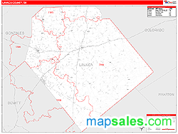 Lavaca County, TX Zip Code Wall Map