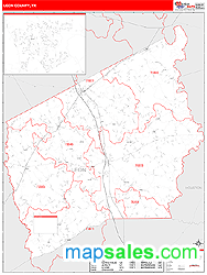 Leon County, TX Zip Code Wall Map