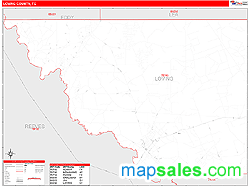 Loving County, TX Zip Code Wall Map