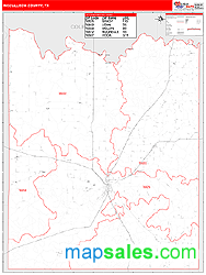 McCulloch County, TX Zip Code Wall Map