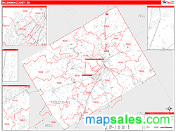 McLennan County, TX Zip Code Wall Map