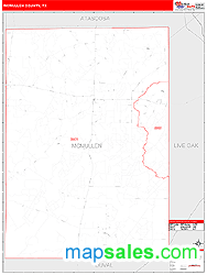 McMullen County, TX Zip Code Wall Map