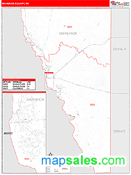 Maverick County, TX Zip Code Wall Map