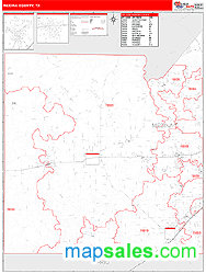 Medina County, TX Zip Code Wall Map