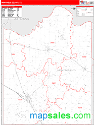 Montague County, TX Zip Code Wall Map