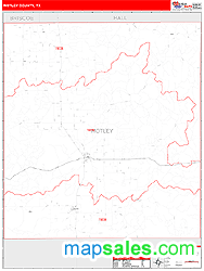 Motley County, TX Zip Code Wall Map