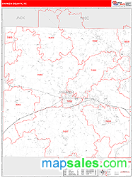 Parker County, TX Zip Code Wall Map